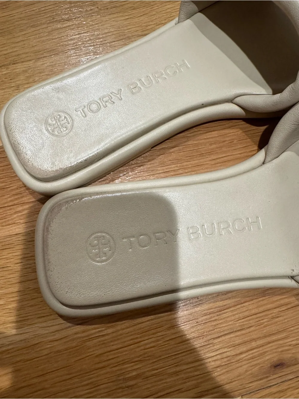 Tory Burch Cream Double T Sport Slide